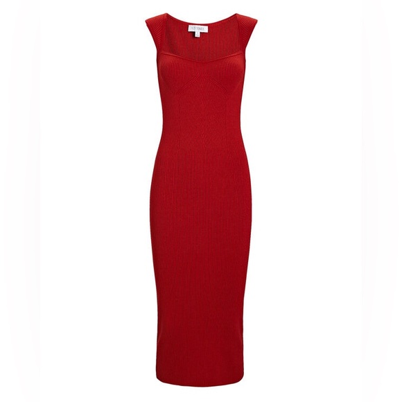 Intermix Goldie Ribbed Knit Dress - Picture 5 of 9